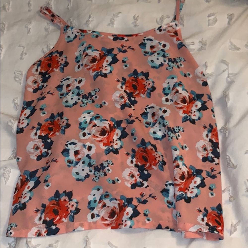 LA Hearts floral tank